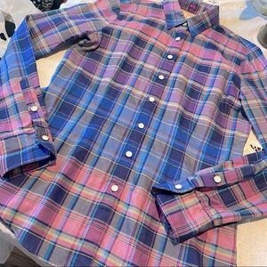 Brooks Brothers plaid button up long sleeve